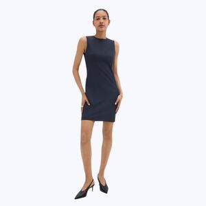 Theory Blue Wool Sleeveless Cami Camisole Knee Length Tank Sheath Dress Size 2